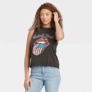 The Rolling Stones Women’s Graphic Cropped Tank Top